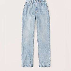 Abercrombie Curve Love 90s Ultra High Rise Straight Jeans